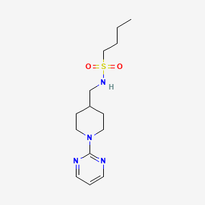 molecular formula C14H24N4O2S B2722360 N-((1-(嘧啶-2-基)哌啶-4-基)甲基)丁烷-1-磺酰胺 CAS No. 1235231-82-9