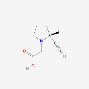 molecular formula C9H13NO2 B2722361 (R)-2-乙炔基-2-甲基吡咯烷-1-乙酸 CAS No. 2135349-83-4