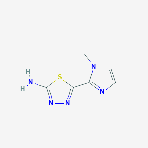 molecular formula C6H7N5S B2722366 5-(1-甲基-1H-咪唑-2-基)-1,3,4-噻二唑-2-胺 CAS No. 25306-10-9