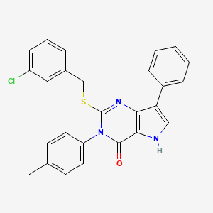 2-((3-chlorobenzyl)thio)-7-phenyl-3-(p-tolyl)-3H-pyrrolo[3,2-d]pyrimidin-4(5H)-one