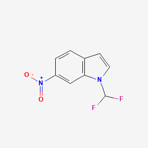 molecular formula C9H6F2N2O2 B2722370 1-(difluoromethyl)-6-nitro-1H-indole CAS No. 1878839-79-2