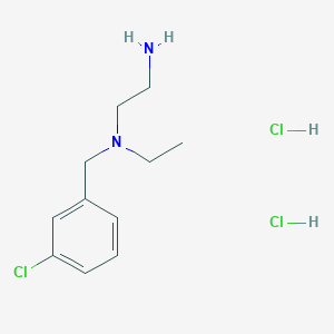 molecular formula C11H19Cl3N2 B2722381 N1-(3-氯苯甲基)-N1-乙基乙烷-1,2-二胺 二盐酸盐 CAS No. 2490401-57-3