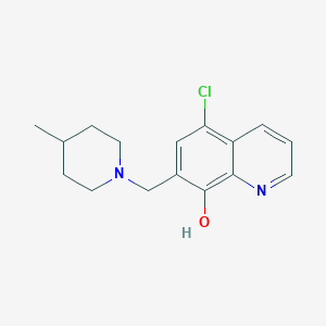 5-Chloro-7-[(4-methylpiperidin-1-yl)methyl]quinolin-8-ol