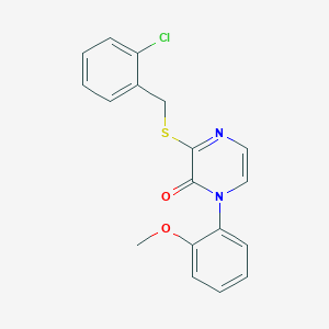 3-[(2-Chlorophenyl)methylsulfanyl]-1-(2-methoxyphenyl)pyrazin-2-one