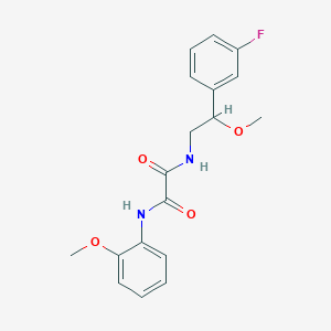 molecular formula C18H19FN2O4 B2722390 N1-(2-(3-氟苯基)-2-甲氧基乙基)-N2-(2-甲氧基苯基)草酰胺 CAS No. 1797640-91-5