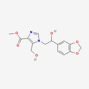 methyl 1-[2-(1,3-benzodioxol-5-yl)-2-hydroxyethyl]-5-(hydroxymethyl)-1H-imidazole-4-carboxylate