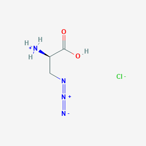 molecular formula C3H7ClN4O2 B2722400 (S)-2-Amino-3-azidopropanoic acid hydrochloride CAS No. 105661-40-3; 1379690-01-3