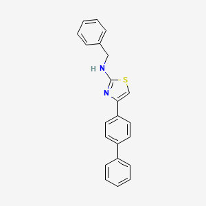 molecular formula C22H18N2S B2722402 N-benzyl-4-(4-phenylphenyl)-1,3-thiazol-2-amine CAS No. 568557-45-9