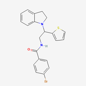 4-bromo-N-(2-(indolin-1-yl)-2-(thiophen-2-yl)ethyl)benzamide