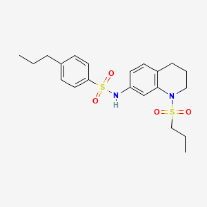 4-propyl-N-(1-(propylsulfonyl)-1,2,3,4-tetrahydroquinolin-7-yl)benzenesulfonamide