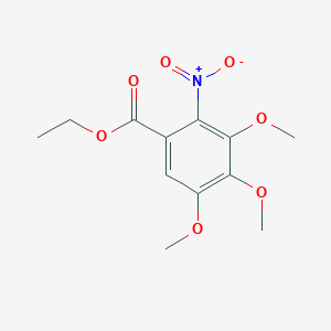 molecular formula C12H15NO7 B2722423 Ethyl 3,4,5-trimethoxy-2-nitrobenzoate CAS No. 186603-53-2