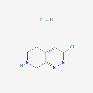 molecular formula C7H9Cl2N3 B2722432 3-Chloro-5,6,7,8-tetrahydropyrido[3,4-c]pyridazine hydrochloride CAS No. 1909319-22-7