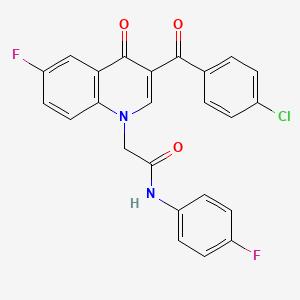 2-[3-(4-chlorobenzoyl)-6-fluoro-4-oxoquinolin-1-yl]-N-(4-fluorophenyl)acetamide