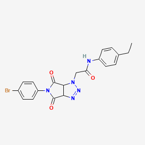 2-(5-(4-bromophenyl)-4,6-dioxo-4,5,6,6a-tetrahydropyrrolo[3,4-d][1,2,3]triazol-1(3aH)-yl)-N-(4-ethylphenyl)acetamide