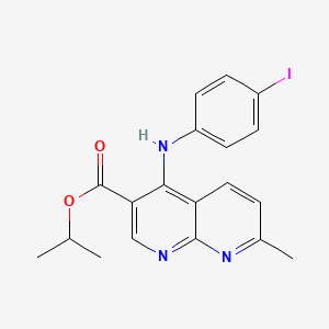 Propan-2-yl 4-[(4-iodophenyl)amino]-7-methyl-1,8-naphthyridine-3-carboxylate