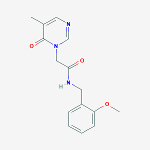 molecular formula C15H17N3O3 B2722445 N-(2-methoxybenzyl)-2-(5-methyl-6-oxopyrimidin-1(6H)-yl)acetamide CAS No. 1351605-58-7