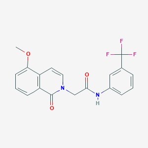 2-(5-methoxy-1-oxoisoquinolin-2-yl)-N-[3-(trifluoromethyl)phenyl]acetamide