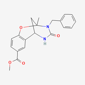 molecular formula C20H20N2O4 B2722458 甲基-3-苯甲基-2-甲基-4-氧代-3,4,5,6-四氢-2H-2,6-甲基苯并[1,3,5]噁二唑-8-羧酸酯 CAS No. 899986-84-6