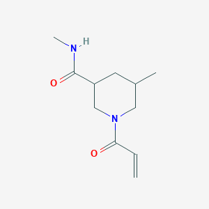 N,5-Dimethyl-1-prop-2-enoylpiperidine-3-carboxamide