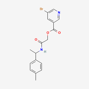 2-{[1-(4-Methylphenyl)ethyl]amino}-2-oxoethyl 5-bromopyridine-3-carboxylate