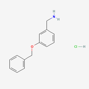 molecular formula C14H16ClNO B2722474 (3-(Benzyloxy)phenyl)methanamine hydrochloride CAS No. 104566-41-8; 104566-43-0