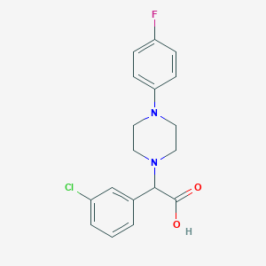 2-(3-Chlorophenyl)-2-(4-(4-fluorophenyl)piperazin-1-yl)acetic acid