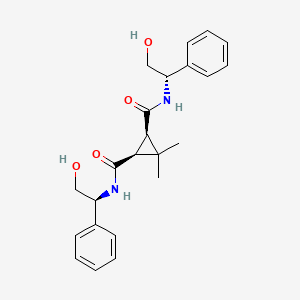 molecular formula C23H28N2O4 B2722477 (1S,2R)-N,N'bis((S)-2-hydroxy-1-phenylethyl)-3,3-dimethylcyclopropane-1,2-dicarboxamide CAS No. 945551-94-0
