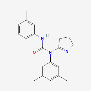 molecular formula C20H23N3O B2722478 1-(3,4-dihydro-2H-pyrrol-5-yl)-1-(3,5-dimethylphenyl)-3-(m-tolyl)urea CAS No. 905761-68-4