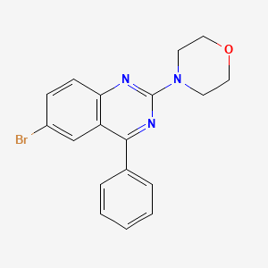 molecular formula C18H16BrN3O B2722481 4-(6-Bromo-4-phenylquinazolin-2-yl)morpholine CAS No. 202827-83-6