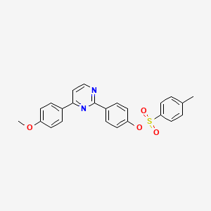 molecular formula C24H20N2O4S B2722485 4-[4-(4-甲氧基苯基)-2-嘧啶基]苯基-4-甲基苯磺酸酯 CAS No. 477857-19-5