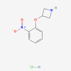 molecular formula C9H11ClN2O3 B2722488 3-(2-硝基苯氧)氮杂环丁烷;盐酸盐 CAS No. 2503208-94-2