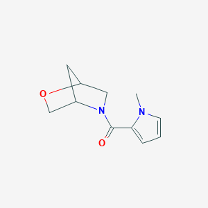 molecular formula C11H14N2O2 B2722503 2-oxa-5-azabicyclo[2.2.1]heptan-5-yl(1-methyl-1H-pyrrol-2-yl)methanone CAS No. 2034454-84-5