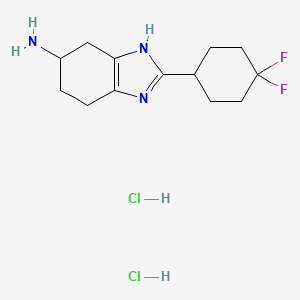 molecular formula C13H21Cl2F2N3 B2722506 2-(4,4-二氟环己基)-4,5,6,7-四氢-1H-1,3-苯并咪唑-5-胺二盐酸盐 CAS No. 1909337-85-4