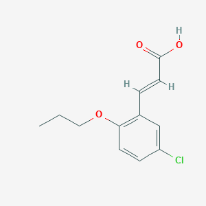 molecular formula C12H13ClO3 B2722510 (2E)-3-(5-chloro-2-propoxyphenyl)prop-2-enoic acid CAS No. 937599-61-6