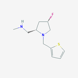 {[(2S,4S)-4-fluoro-1-(thiophen-2-ylmethyl)pyrrolidin-2-yl]methyl}(methyl)amine