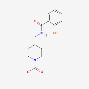 molecular formula C15H19BrN2O3 B2722518 Methyl 4-((2-bromobenzamido)methyl)piperidine-1-carboxylate CAS No. 1234908-98-5