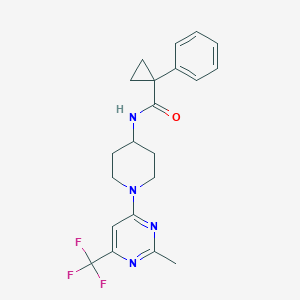 N-{1-[2-methyl-6-(trifluoromethyl)pyrimidin-4-yl]piperidin-4-yl}-1-phenylcyclopropanecarboxamide