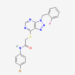 molecular formula C19H14BrFN6OS B2722535 N-(4-bromophenyl)-2-((3-(2-fluorobenzyl)-3H-[1,2,3]triazolo[4,5-d]pyrimidin-7-yl)thio)acetamide CAS No. 863458-57-5