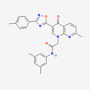 molecular formula C28H25N5O3 B2722540 N-(3-氯-4-氟苯基)-2-甲氧基-5-(2-甲基-1,3-噻唑-4-基)苯磺酰胺 CAS No. 1032002-13-3