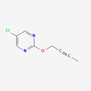 molecular formula C8H7ClN2O B2722546 2-(丁-2-炔-1-基氧基)-5-氯吡嘧啶 CAS No. 2201163-33-7