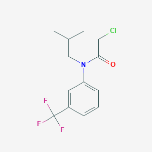 molecular formula C13H15ClF3NO B2722551 2-chloro-N-(2-methylpropyl)-N-[3-(trifluoromethyl)phenyl]acetamide CAS No. 1397198-66-1