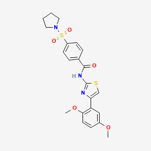 N-(4-(2,5-dimethoxyphenyl)thiazol-2-yl)-4-(pyrrolidin-1-ylsulfonyl)benzamide