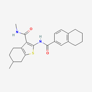 N,6-dimethyl-2-(5,6,7,8-tetrahydronaphthalene-2-carboxamido)-4,5,6,7-tetrahydrobenzo[b]thiophene-3-carboxamide