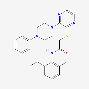 molecular formula C25H29N5OS B2722568 N-(3-{5-[1-(1H-indol-6-ylcarbonyl)piperidin-4-yl]-1,2,4-oxadiazol-3-yl}phenyl)propanamide CAS No. 1029733-44-5