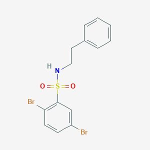 2,5-dibromo-N-(2-phenylethyl)benzenesulfonamide