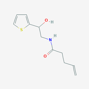 molecular formula C11H15NO2S B2722570 N-(2-羟基-2-(噻吩-2-基)乙基)戊-4-烯酰胺 CAS No. 1795483-24-7