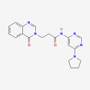 3-(4-oxoquinazolin-3(4H)-yl)-N-(6-(pyrrolidin-1-yl)pyrimidin-4-yl)propanamide