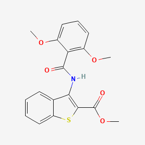 molecular formula C19H17NO5S B2722577 Methyl 3-(2,6-dimethoxybenzamido)benzo[b]thiophene-2-carboxylate CAS No. 441290-61-5