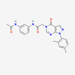 molecular formula C23H22N6O3 B2722578 N-(3-acetamidophenyl)-2-(1-(2,4-dimethylphenyl)-4-oxo-1H-pyrazolo[3,4-d]pyrimidin-5(4H)-yl)acetamide CAS No. 895001-09-9