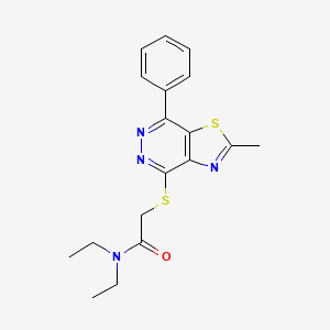N,N-diethyl-2-((2-methyl-7-phenylthiazolo[4,5-d]pyridazin-4-yl)thio)acetamide
